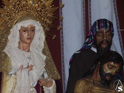 La Virgen de la Amargura llegó a procesionar en procesión de gloria por la feligresía de San Julián como titular de la hermandad de Jesús Despojado 