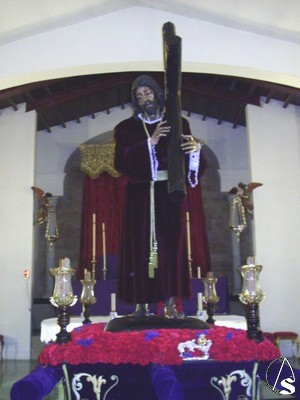 El Nazareno en sus andas del Vía Crucis 