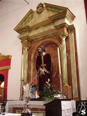 Altar donde se venera el Cautivo 