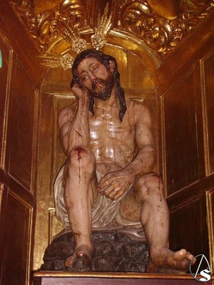  El Cristo de la Humildad y Paciencia es una obra de autor desconocido atribuido al escultor José Montes de Oca.