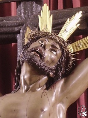 Augusto Morilla Delgado talló este crucificado expirando en la cruz entre 1975 y 1979 