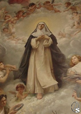 cuadro que est junto a su altar en la iglesia del convento de Santo Domingo en Lima